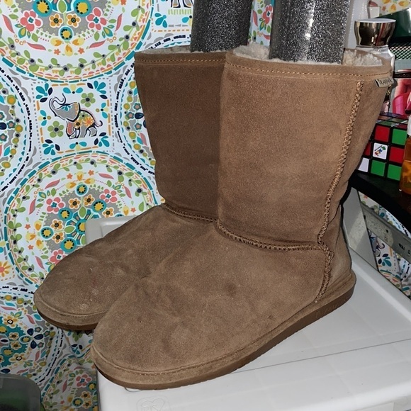 10 women’s bearpaw tan winter boots - Picture 1 of 5